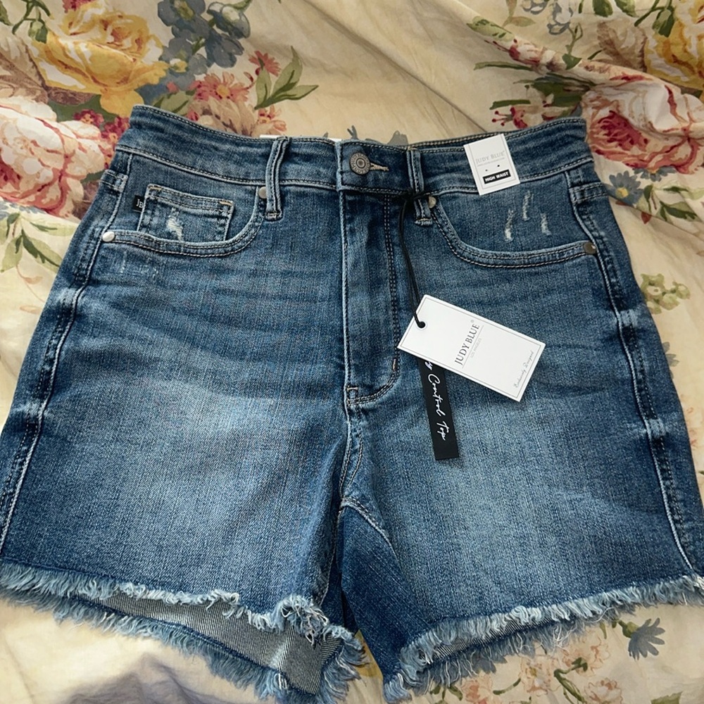 Just Blue Medium Blue Denim Cutoffs